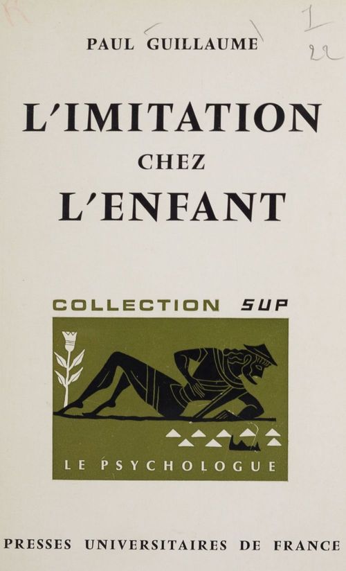 Couverture ebook de L'imitation chez l'enfant, de Paul Guillaume