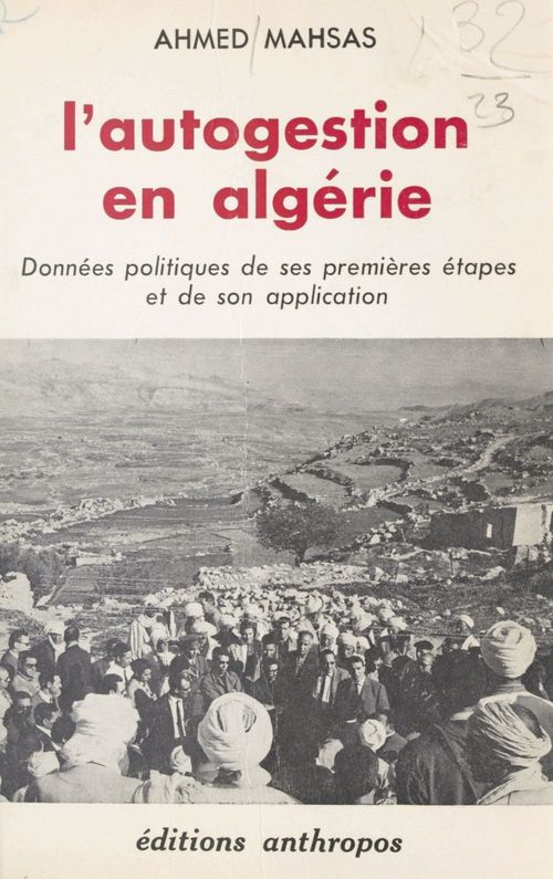 Couverture ebook de L'autogestion en Algérie, de Ahmed Mahsas