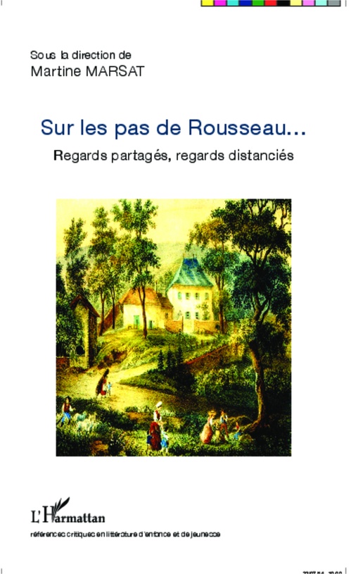 Couverture ebook de Sur les pas de Rousseau..., de Martine Marsat