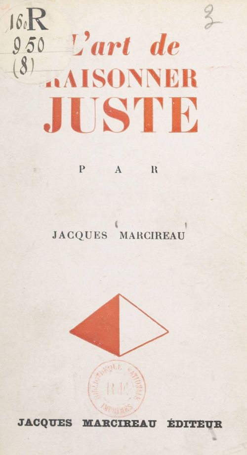 ebook cover of L'art de raisonner juste, by Jacques Marcireau