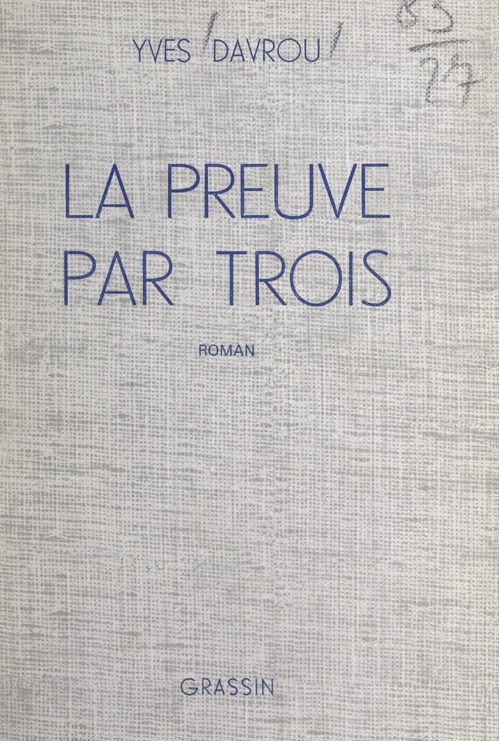 ebook cover of La preuve par trois, by Yves Davrou