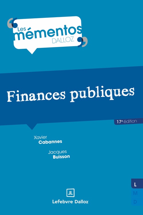 Couverture ebook de Finances publiques 17ed, de Xavier Cabannes, Jacques Buisson