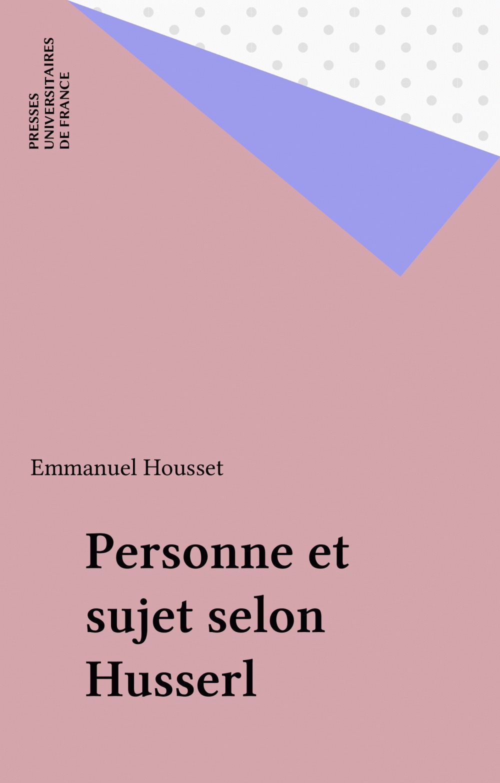 Couverture ebook de Personne et sujet selon Husserl, de Emmanuel Housset