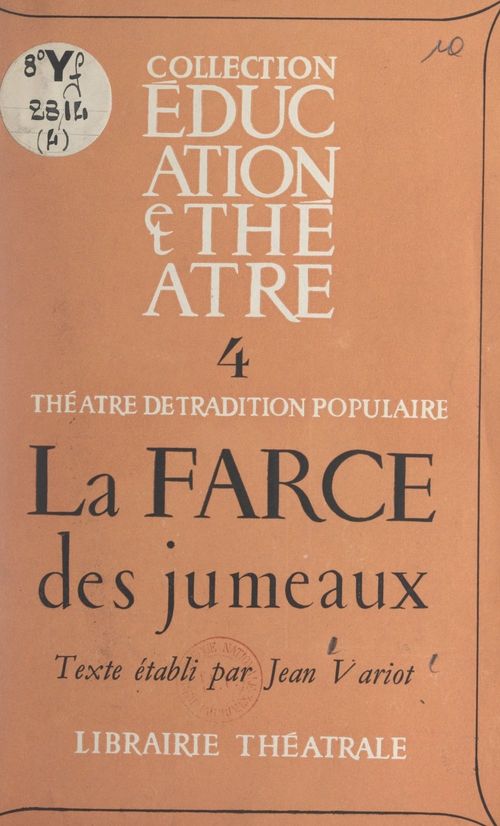 Couverture ebook de La farce des jumeaux, de Jean Variot