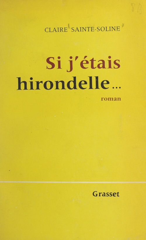ebook cover of Si j'étais hirondelle..., by Claire Sainte-Soline