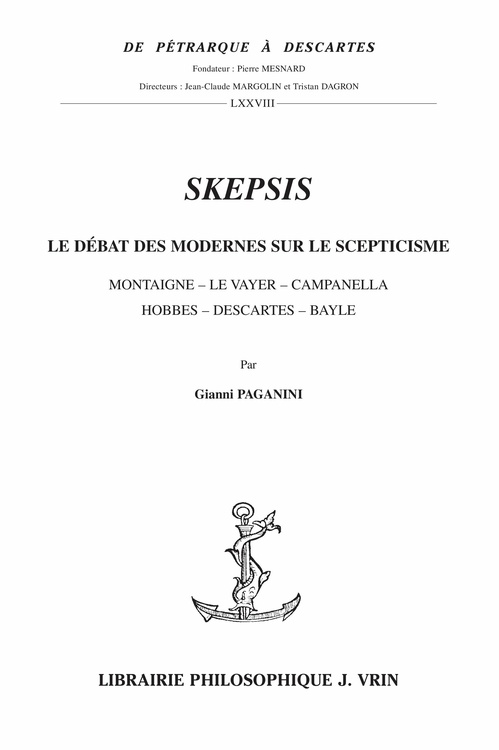 Couverture ebook de Skepsis, de Gianni Paganini
