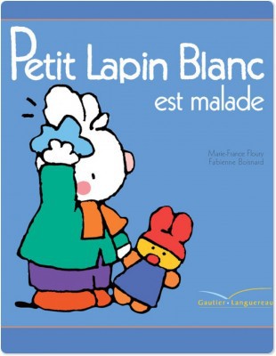 Couverture ebook de Petit Lapin Blanc est malade, de Marie-France Floury