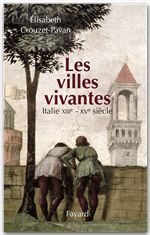 Couverture ebook de Les villes vivantes, de Elisabeth Crouzet-Pavan