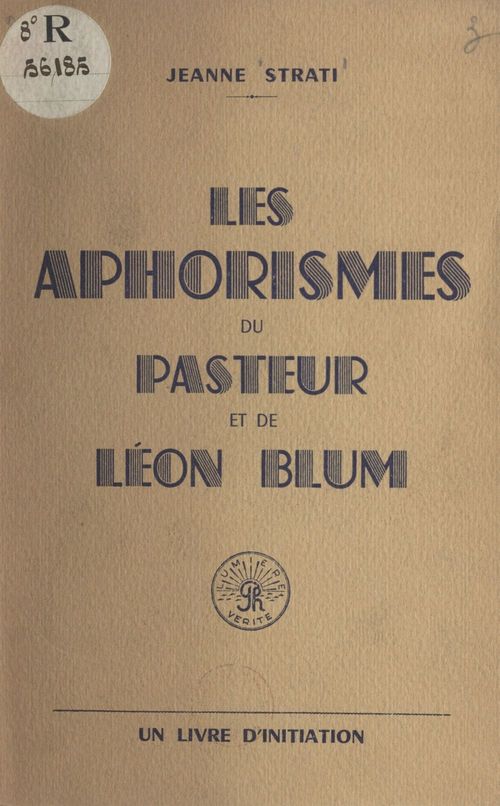Couverture ebook de Les aphorismes du pasteur et de Léon Blum, de Jeanne Strati