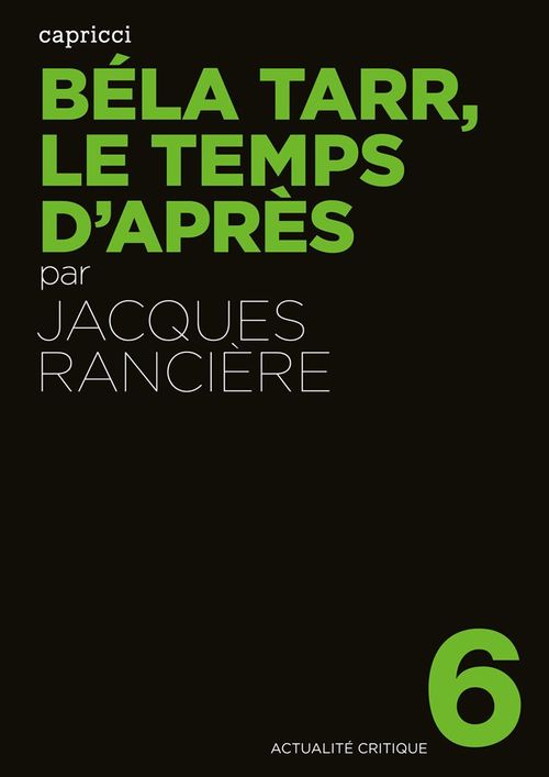 ebook cover of Béla Tarr, le temps d'après, by Jacques Rancière