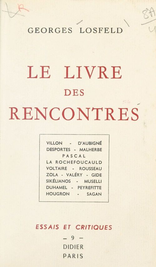 Couverture ebook de Le livre des rencontres, de Georges Losfeld