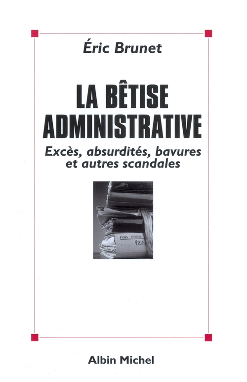 ebook cover of La Bêtise administrative, by Eric Brunet