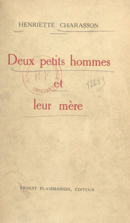 ebook cover of Deux petits hommes et leur mère, by Henriette Charasson