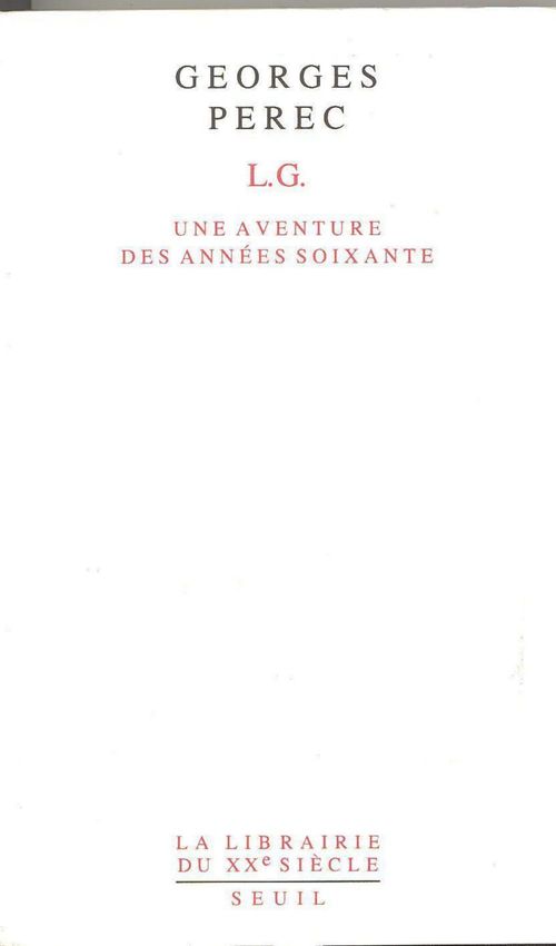 Couverture ebook de L.G. Une aventure des années soixante, de Georges Perec