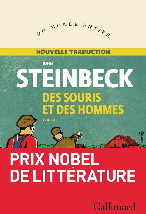 ebook cover of Des souris et des hommes, by John Steinbeck