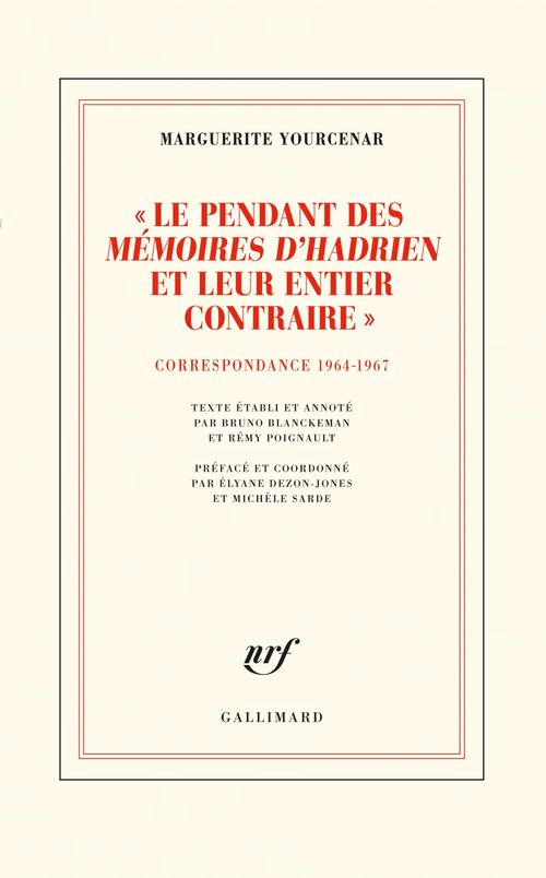 ebook cover of "Le pendant des Mémoires d'Hadrien et leur entier contraire", by Marguerite Yourcenar