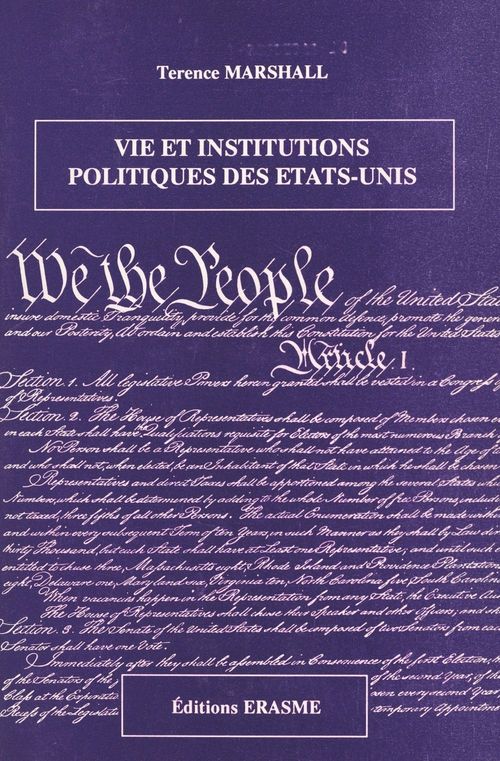 Couverture ebook de Vie et institutions politiques des États-Unis, de Terence Marshall
