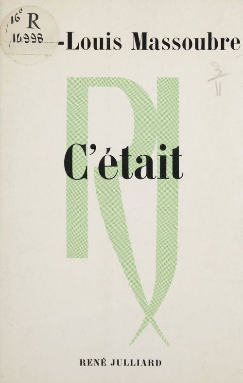Couverture ebook de C'était, de Jean-Louis Massoubre