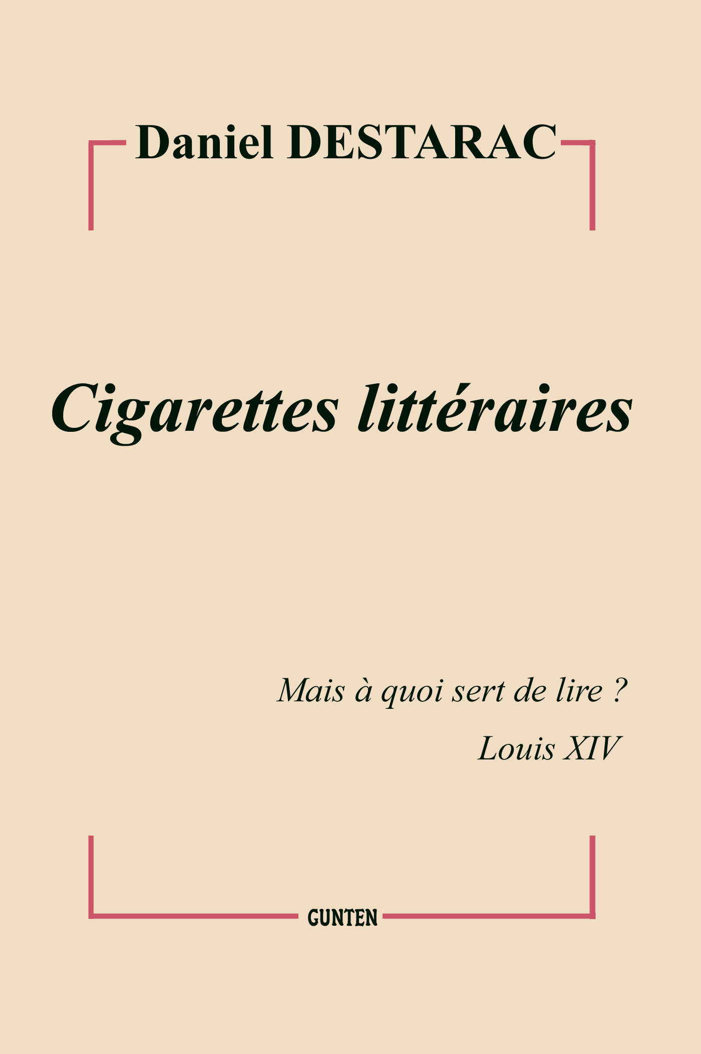 ebook cover of Cigarettes littéraires, by Daniel Destarac
