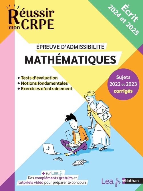 Couverture ebook de Ebook - CRPE 2024-2025 Mathématiques écrit épreuve d'admissibilité + sujets corrigés et ressources en ligne, de Saïd Chermak