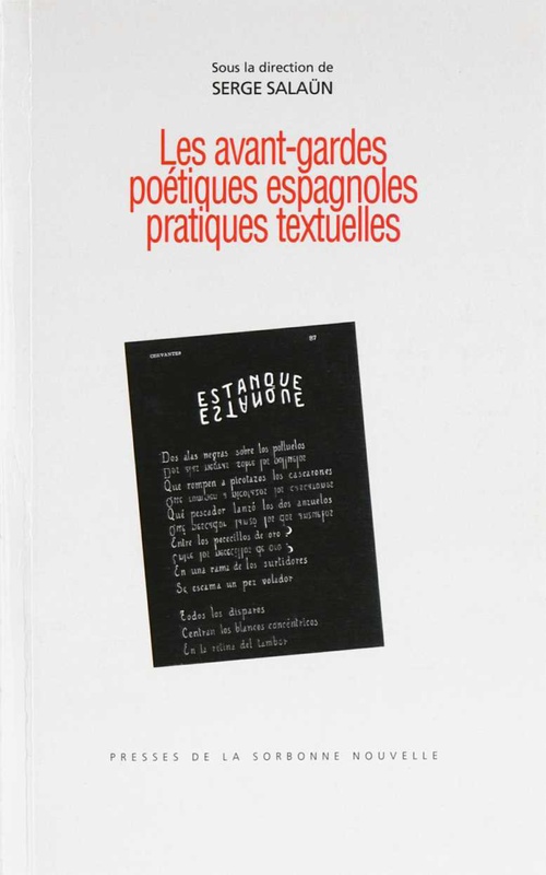 Couverture ebook de Les avant-gardes poétiques espagnoles, de Serge Salaun