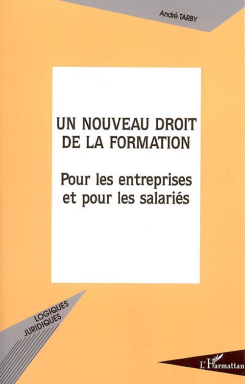 ebook cover of Un nouveau droit de la formation, by André Tarby