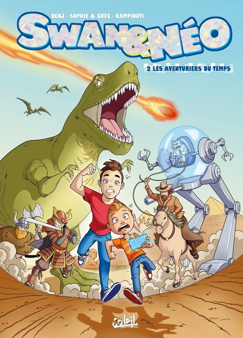 ebook cover of Swan et Néo T02 - Les Aventuriers du temps, by Sophie et Greg