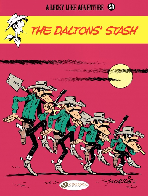 Couverture ebook de Lucky Luke - Volume 58 - The Dalton's Stash, de Morris
