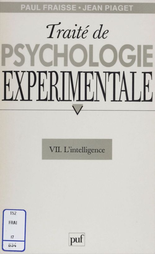 ebook cover of Traité de psychologie expérimentale (7), by Bärbel Inhelder, Paul Fraisse, Pierre Greco, Jean Piaget, Maurice Reuchlin, Pierre Oléron
