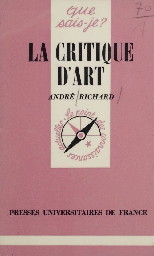 ebook cover of La Critique d'art, by Richard A