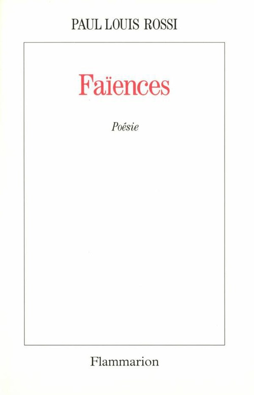 ebook cover of Faïences, by Paul-Louis Rossi