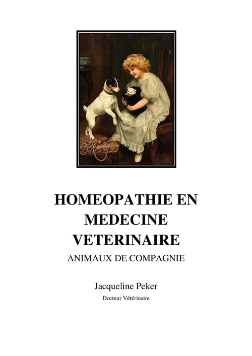 Couverture ebook de Homéopathie en médecine vétérinaire, de Jacqueline Peker