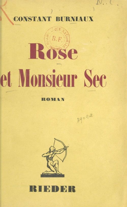 Couverture ebook de Rose et Monsieur Sec, de Constant Burniaux