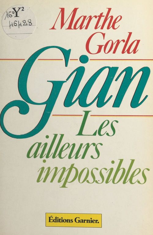 Couverture ebook de Gian, les ailleurs impossibles, de Marthe Gorla