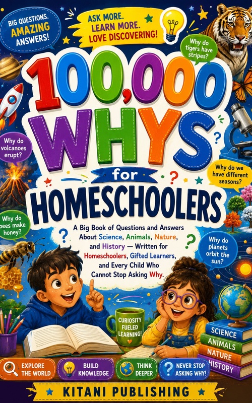 ebook cover of 100,000 Whys For Homeschoolers, by Kitani Publishing