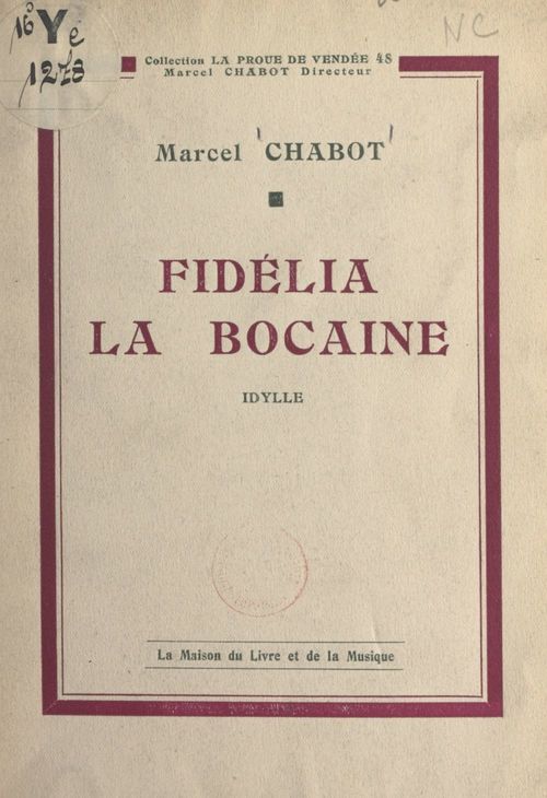 ebook cover of Fidélia la Bocaine, by Marcel Chabot