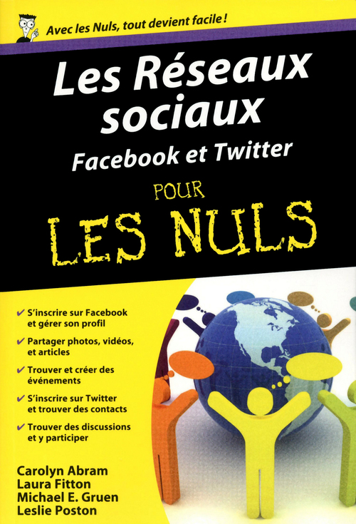 ebook cover of Réseaux sociaux poche pour les nuls, by Carolyn Abram, Laura Fitton