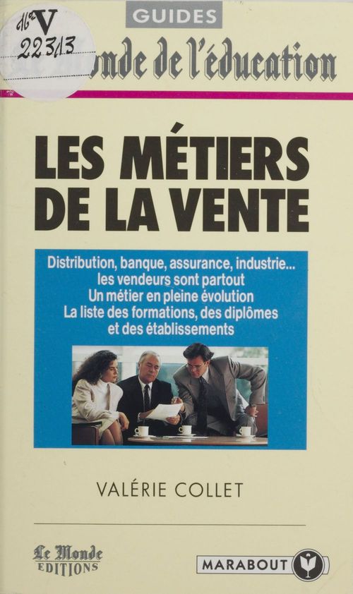 Couverture ebook de Les métiers de la vente, de Collet