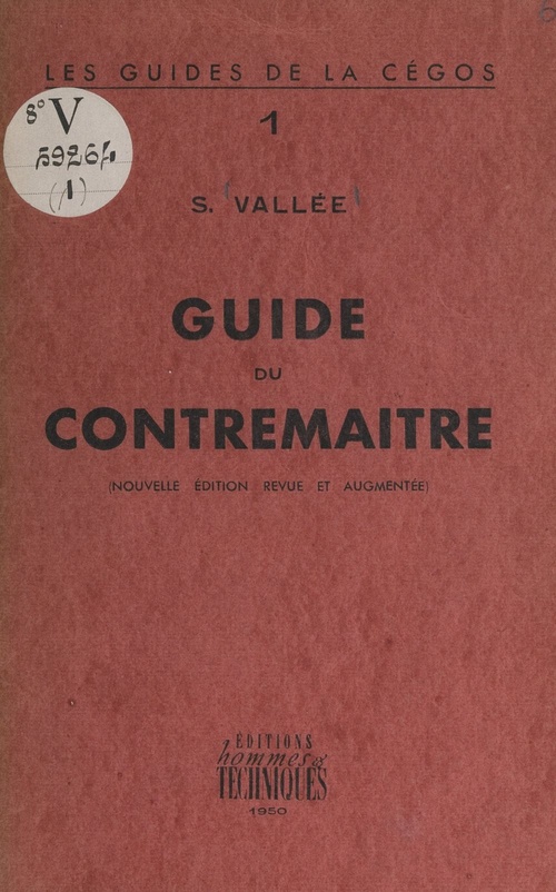 Couverture ebook de Guide du contremaître, de Simon Vallee