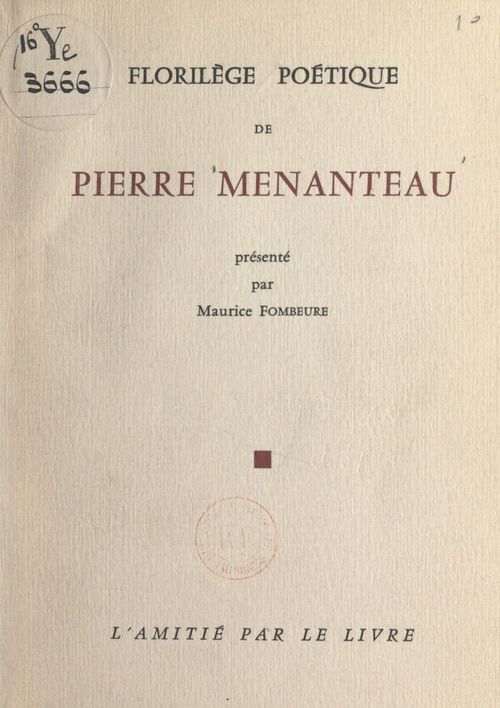 Couverture ebook de Florilège poétique de Pierre Menanteau, de Pierre Menanteau