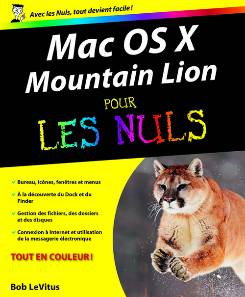 ebook cover of MAC OS X Mountain Lion pour les nuls, by Bob LeVitus