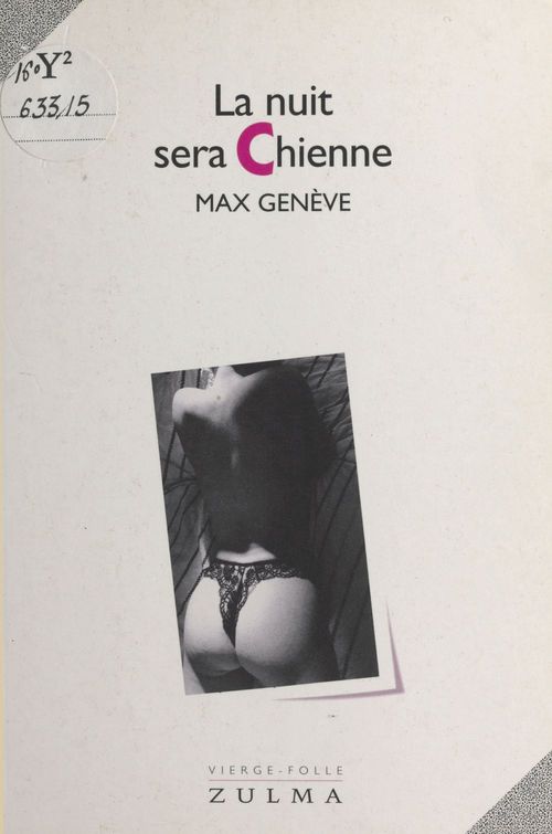 ebook cover of La nuit sera chienne, by Geneve Max