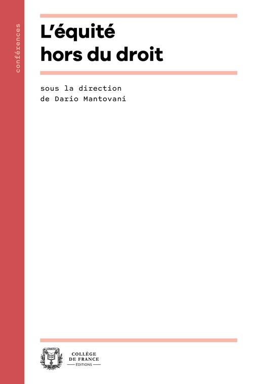 Couverture ebook de L´équité hors du droit, de