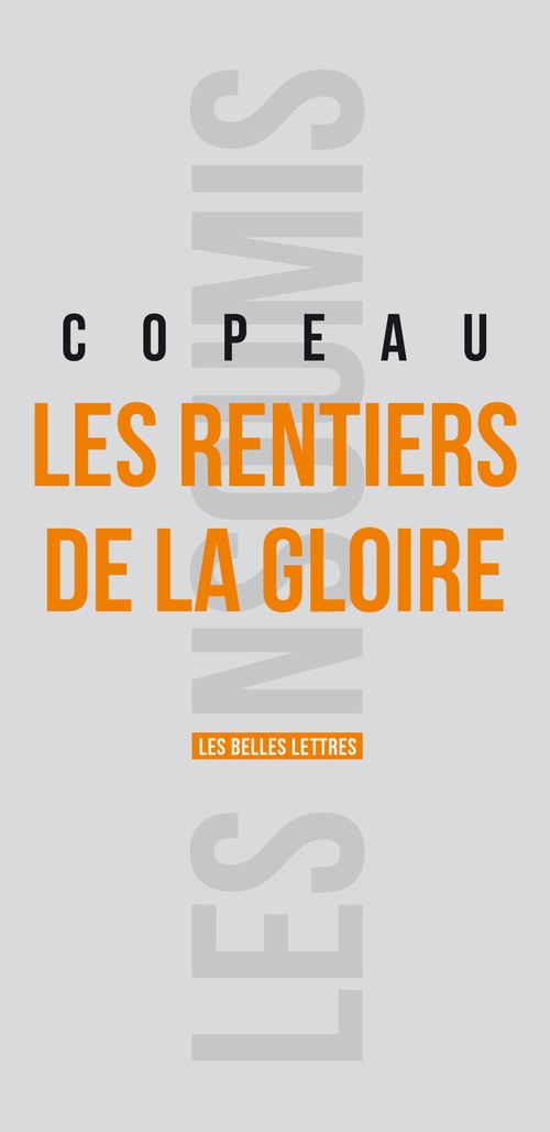ebook cover of Les Rentiers de la gloire, by Copeau