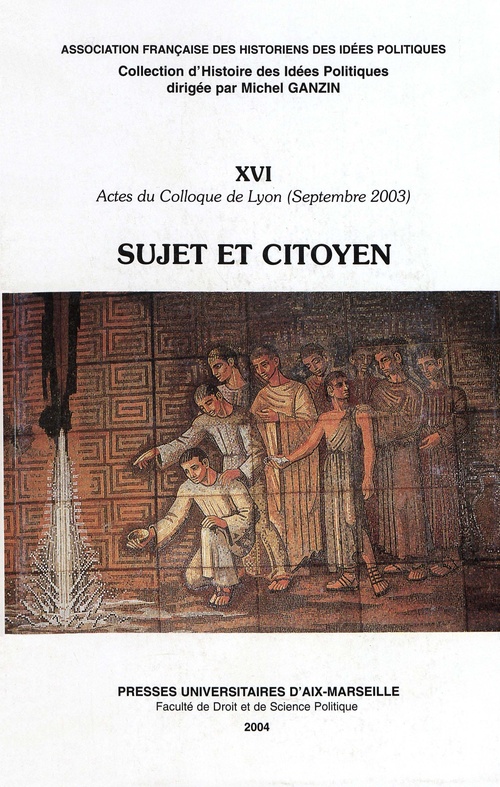Couverture ebook de Sujet et citoyen, de Collectif