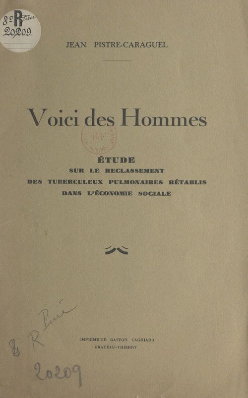 ebook cover of Voici des Hommes, by Jean Pistre-Caraguel