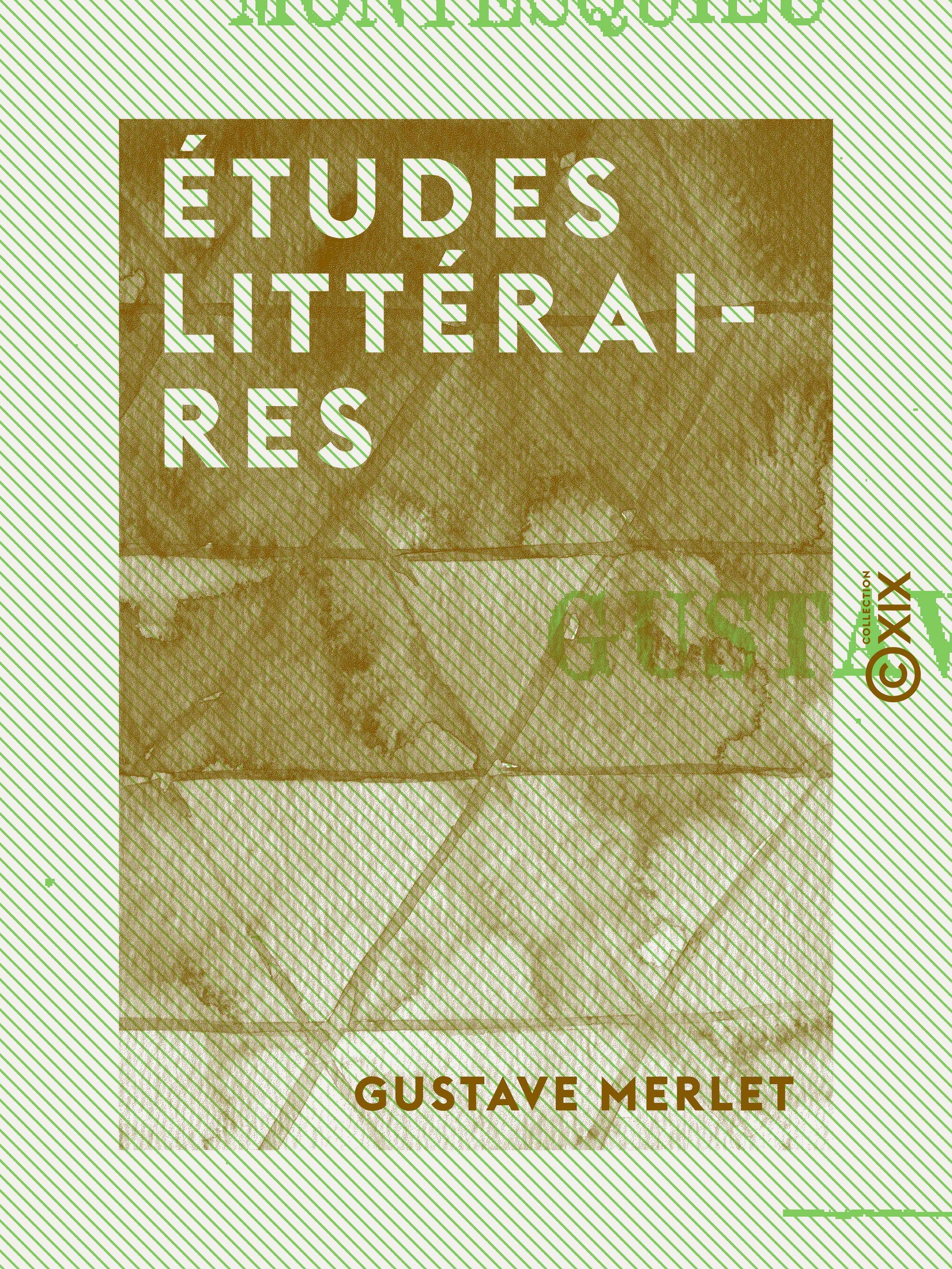 Couverture ebook de Études littéraires, de Gustave Merlet