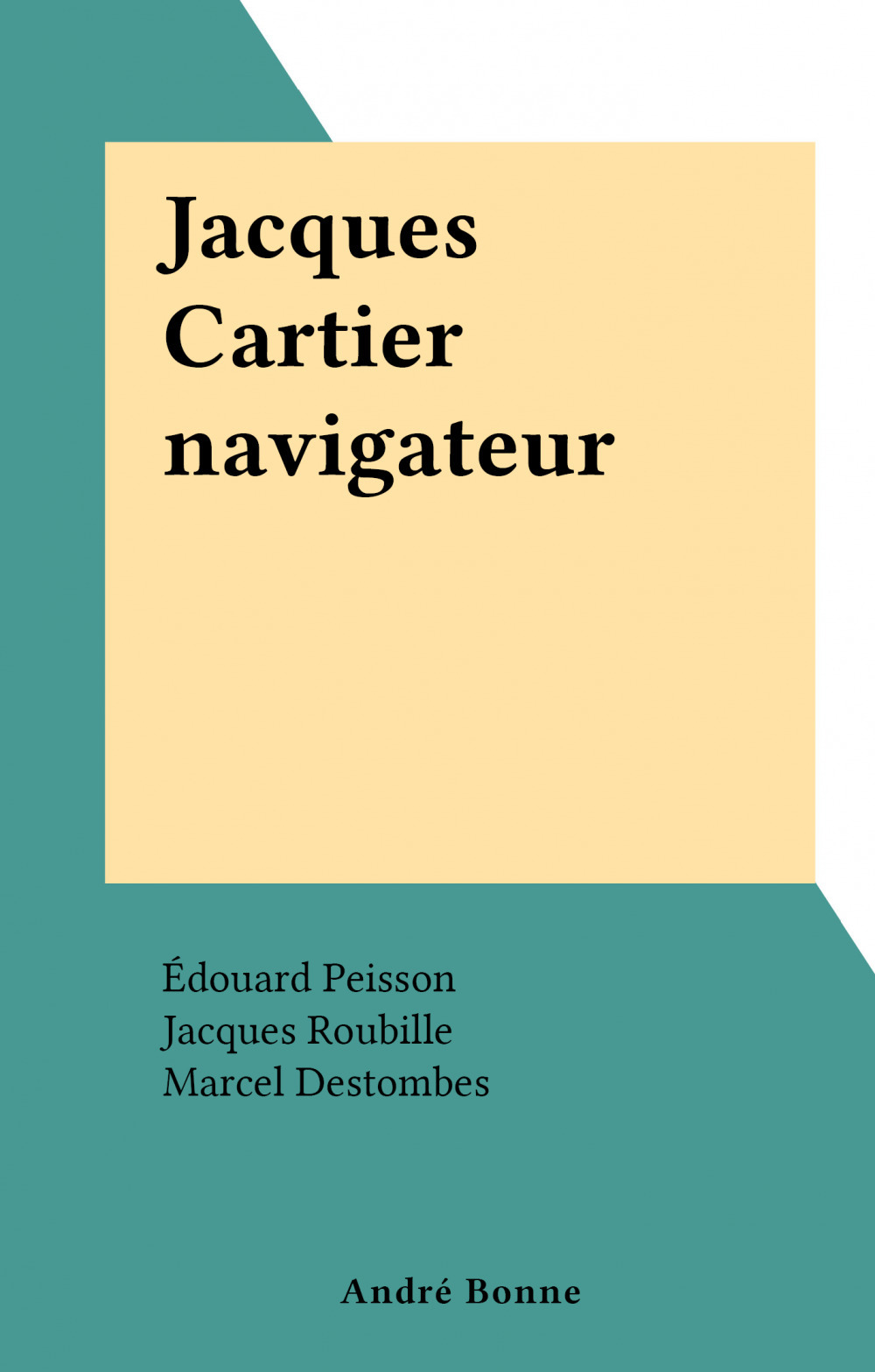 Couverture ebook de Jacques Cartier navigateur, de Edouard Peisson