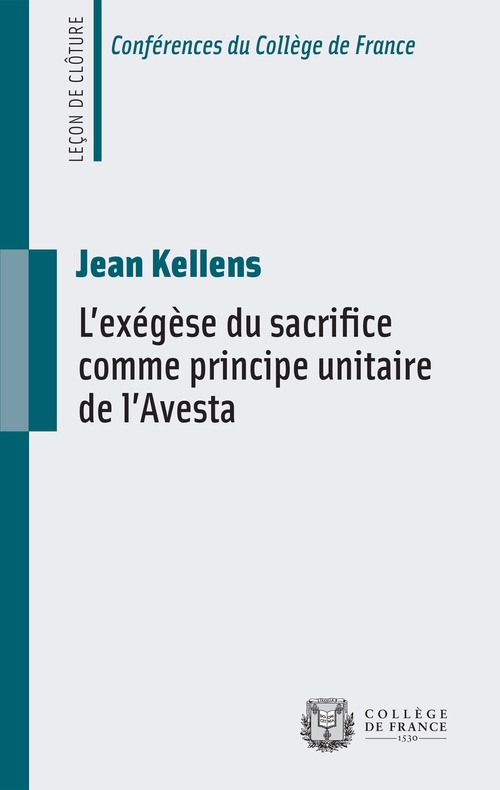 ebook cover of L´exégèse du sacrifice comme principe unitaire de l´Avesta, by Jean Kellens