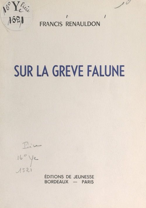 Couverture ebook de Sur la grève falune, de Francis Renauldon